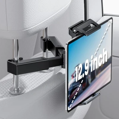 Abbildung von NEUTYPECHIC Tablet Halterung Auto, Tablethalterungen Auto 360 Drehung, Ausziehbare KFZ für iPad iPhone Serie/Samsung Galaxy Tabs/Kindle Fire HD/Switch usw. 4 12,9 Zoll Geräte