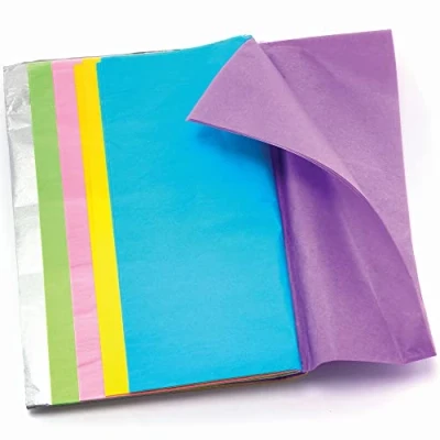 Abbildung von Baker Ross Einhorn Farben Seidenpapier 30 Stück, Buntes Bastelpapier Set für Kinder und Erwachsene zum Basteln (FC327)