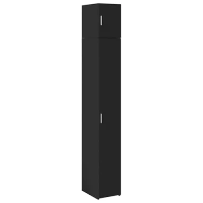 Abbildung von vidaXL Hochschrank Schmal Schwarz 30x42,5x225 cm Holzwerkstoff