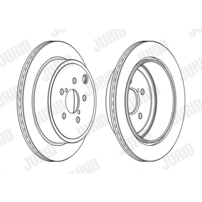 Abbildung von JURID 563109JC Bremsscheibe 290 18 5 100 Belüftet beschichtet ohne Zubehör SUBARU: Outback IV, Legacy Kombi, BRZ Coupe, TOYOTA: GT86 Coupe