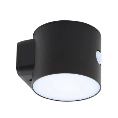 Abbildung von Lindby LED Solar Wandleuchte Amren, schwarz, ABS, Sensor