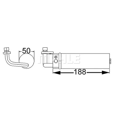 Abbildung von MAHLE ORIGINAL AD 67 000S Trockner NISSAN: Qashqai / Qashqai+2 I