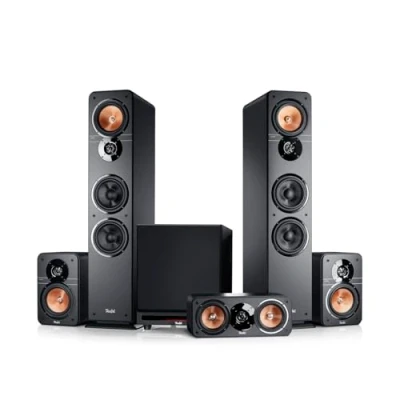 Abbildung von Teufel ULTIMA 40 Surround Power Edition &quot;5.1 Set&quot; Stand Lautsprecher (Kabelgebunden, 120 W, mit riesigem S 6000 Frontfire Prinzip Subwoofer)