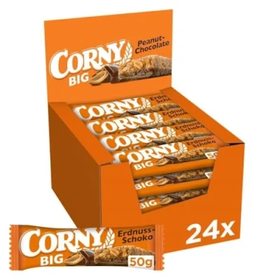 Abbildung von Müsliriegel Corny BIG Erdnuss Schoko, mit Erdnüssen und Schokolade, Großpackung 24x50g