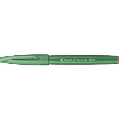 Abbildung von Pentel SES15C D Brush Sign Pen Faserschreiber, 10 Stück, grün
