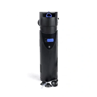 Abbildung von AquaOne Aquariumfilter Aquarium Filter inkl. 7 Watt UVC Lampe I Hochwertiger Innenfilter CUP 807 für Aquarien bis 500 Liter Max. Durchfluss: 700 L/h Filterpumpe mit UV Klärer Aquariumpumpe