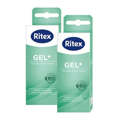Abbildung von Ritex GEL+ Gleitgel mit Bio Aloe Vera, schützt und pflegt, wasserbasiert, 100 ml, Made in Germany