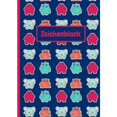 Abbildung von Zeichenblock Kinder: A4 100 Leere Seiten, 90 g/m² Hochwertiges papier Skizzenblock, Skizzenbuch, Zeichenbuch Kleine Monster