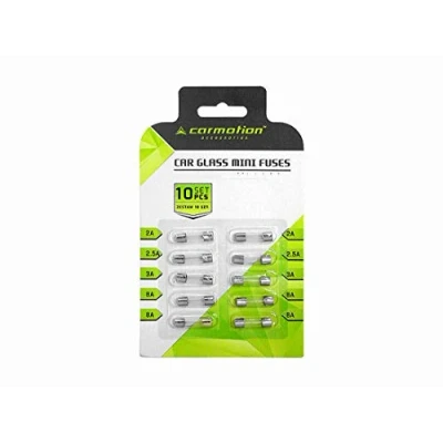 Abbildung von myshopx Feinsicherungen Sicherungen Glassicherungen KfZ 10 Stück 10x20mm 1x 5A 2X 10A 15A 20A 2x25A 1x30A (B2)