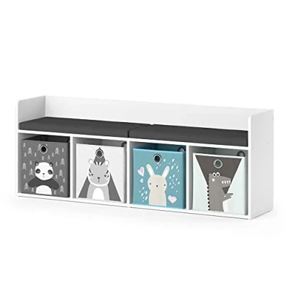 Abbildung von Vicco Sitzbank Luigi, Weiß, 142 x 53 cm mit 4 Faltboxen opt.2