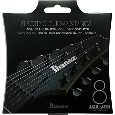 Abbildung von IBANEZ Saitensatz E Gitarre Nickel Wound 8 Saiter Super Light Top für long scale 9 70 (IEGS82)