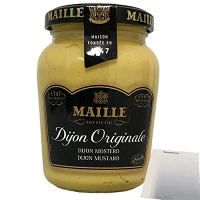 Abbildung von Maille Dijon Originale Mostarda Senf (215g Glas) + usy Block