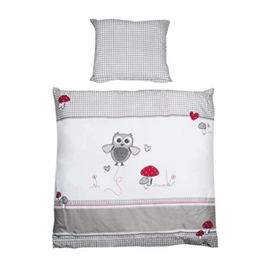 Abbildung von Babybettwäsche Wiegenbettwäsche, roba®, Kissenbezug 40 x 35 cm / Deckenbezug 80
