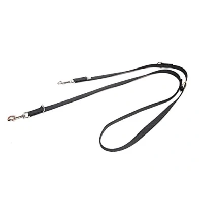 Abbildung von Julius K9 Hundeleine Leine Super Grip, doppelt verstellbar, schwarz/grau