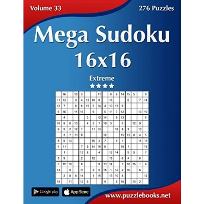Abbildung von Mega Sudoku 16x16 Extreme Volume 33 276 Puzzles