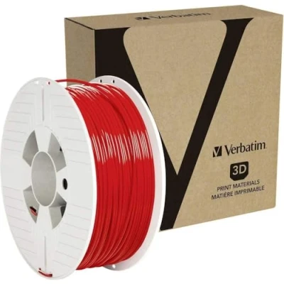 Abbildung von Verbatim PET G Filament 3D Druck, 2,85mm, 1kg, Polyethylenterephthalat Glykol zur Materialextrusion, für Drucker und Stift, aus G, rot