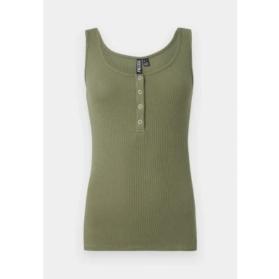 Abbildung von Pieces Pckitte TANK Top, Damen, Größe: XS, Deep lichen green