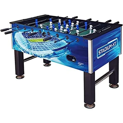 Abbildung von Carromco Kickertisch Tischkicker Stadium XT (blau) (1 tlg), Fußballtisch in Turniergröße