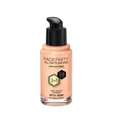 Abbildung von Max Factor Facefinity 3 in 1 Foundation 45 Warm Almond