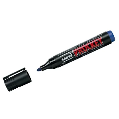Abbildung von Uni ball 159151 Marker Prockey, Rundspitze, 1,5 3 mm, blau, 1 Stück