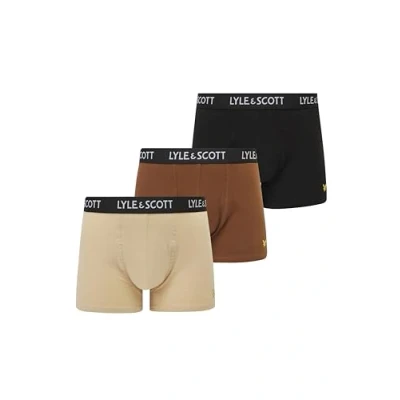 Abbildung von Lyle &amp; Scott Herren Baumwoll Boxershorts 3er Pack: Weiches Tragegefühl Perfekter Sitz Atmungsaktiv Langlebig mit Adler Logo