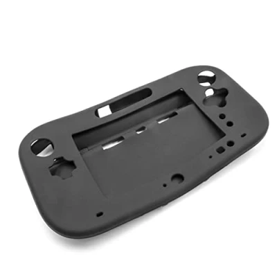 Abbildung von vhbw Hülle Case kompatibel mit Nintendo Wii U Gamepad Spielkonsole, Controller Silikon, Schwarz
