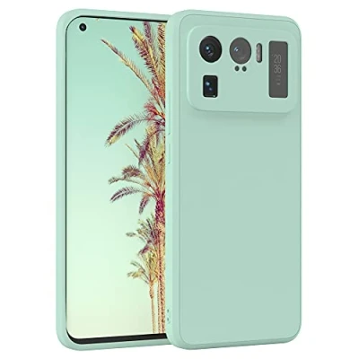 Abbildung von EAZY Case Silikonhülle für Xiaomi Mi 11 Ultra Hülle Silikon Grün weich stoßfeste Handyhülle Schutzhülle mit Kameraschutz Dünn Premium Schutz Cover TPU Phone Bumper in Mint