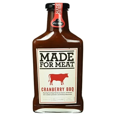 Abbildung von Kühne Grillsauce Made for Meat Cranberry BBQ Sauce in der Flasche, 375 ml