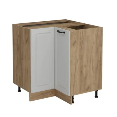 Abbildung von Vicco Eckunterschrank R Line, Weiß Landhaus, 75.6 cm ohne Arbeitsplatte