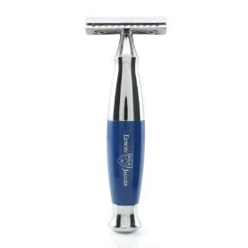 Abbildung von Edwin Jagger Rasiermesser Razors Double Edge Safety Blue &amp; Chrome DE