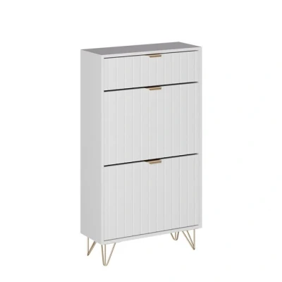 Abbildung von Vicco Schuhschrank Helge, Weiß, 60 x 107.5 cm 2 Fächer