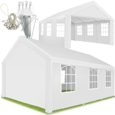 Abbildung von tectake Pavillon Jasko, mit 4 Seitenteilen, (Komplettset), Fenster