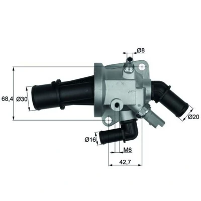 Abbildung von MAHLE ORIGINAL TI 153 88 Kühlwasserthermostat OPEL: Meriva A, Corsa C Schrägheck, Tigra Twintop, SUZUKI: SWIFT 3, IGNIS 2, Wagon R+ II Schrägheck