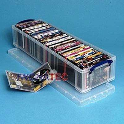 Abbildung von REALLY USEFUL BOX 22 Liter 820 x 255 155mm für 50 DVDs /25 VHS