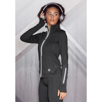 Abbildung von Lascana Active LAUF Trainingsjacke, Damen, Größe: XS, Schwarz