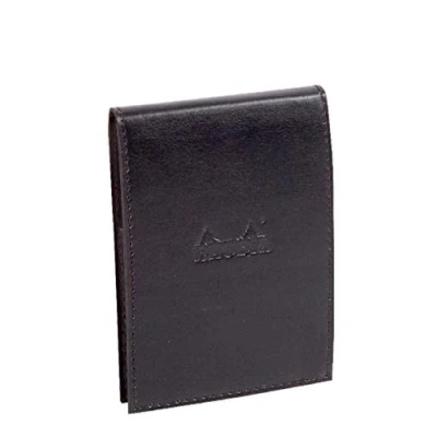 Abbildung von Rhodia 218139C ePURE N13 Notizblock (mit Schutzhülle aus Kunstleder, 11,5 x 15,8 cm, 80g, elfenbein, liniert) 1 Set schwarz