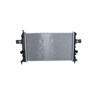 Abbildung von NRF EASY FIT 53000 Kühler, Motorkühlung Aluminium 600 366 23 mit Gummitülle Kühlrippen gelötet OPEL: Astra G CC, Zafira A, Caravan