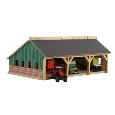 Abbildung von Kids Globe Spielwelt Bauernhof Schuppen für 6 Fahrzeuge, Größe 16,7x30x11,9 cm