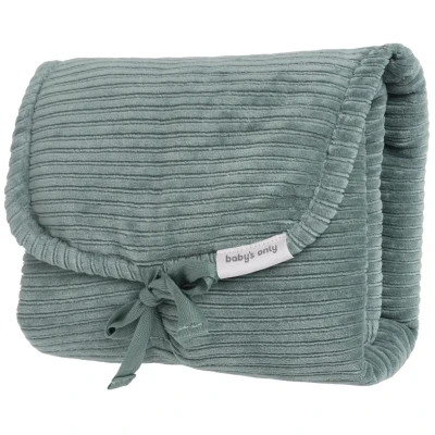 Abbildung von Baby&#039;s Only Wickelunterlage Sense Wickelauflage Ideal für unterwegs Mit praktische Tasche Wickelzubehör Einfach zusammenfalten Cordsamt Meergrün