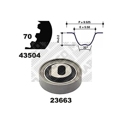 Abbildung von MAPCO 23504 Zahnriemensatz 70 HONDA: Prelude 4, V, ACCORD 4