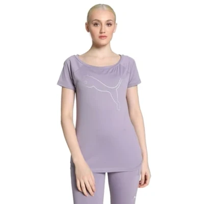 Abbildung von Puma Train Favorite CAT TEE Sport Tshirt, Damen, Größe: XL, Pale plum
