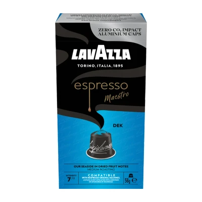 Abbildung von Lavazza Maestro Dek, Entkoffeinierter Espresso mit Aromen von Trockenfrüchten, 10x10 Kapseln, kompatibel