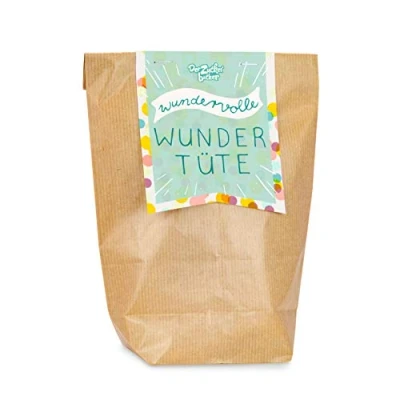 Abbildung von Wundervolle Wundertüte, mit einem bunten Süßigkeiten Mix aus der Kindheit, 170 Gramm, verpackt in toller Geschenktüte, tolle Überraschung