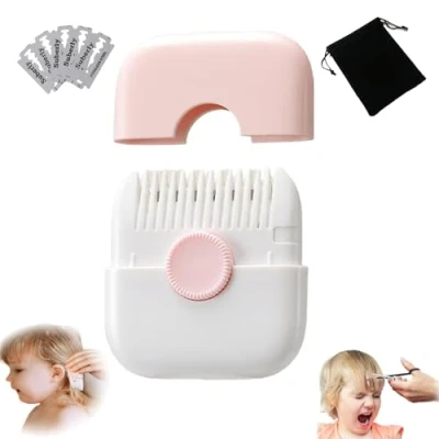 Abbildung von Trimpocket Haarschneidemaschine Kamm Kinder, Split Ends Haarschneider mit Klingen Austauschbar, Trim Taschenkamm, Multifunktionaler 2 in 1 für Mädchen zu Hause (Rosa)