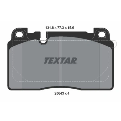 Abbildung von TEXTAR 2564302 Bremsbelagsatz für Verschleißwarnanzeiger vorbereitet AUDI: Q5