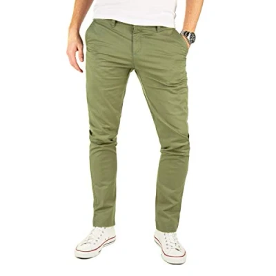 Abbildung von Yazubi Grüne Chino Herren Hose Business Chinohosen Für Männer Mit Stretch Kyle by Yzb Jeans, Grün (Dusky Green 4R170517), W38/L38