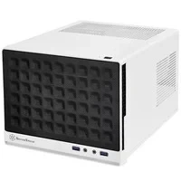 Abbildung von SilverStone SST SG13WB Sugo Mini ITX kompaktes Cube Gehäuse, Mesh Frontblende, schwarz weiss
