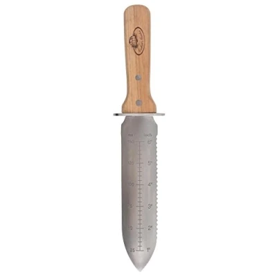 Abbildung von esschert design Pflanzer, Hori Pflanzmesser &amp; Scheide, aus Edelstahl und Eschenholz