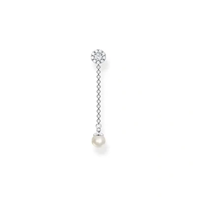 Abbildung von THOMAS SABO Damen Einzel Ohrring Perle Zirkonia 925 Sterlingsilber H2238 167 14