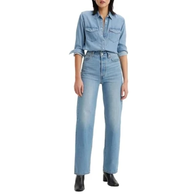 Abbildung von Levi&#039;s Ribcage Straight Ankle Jeans Leg, Damen, Größe: 26x31, Light indigo